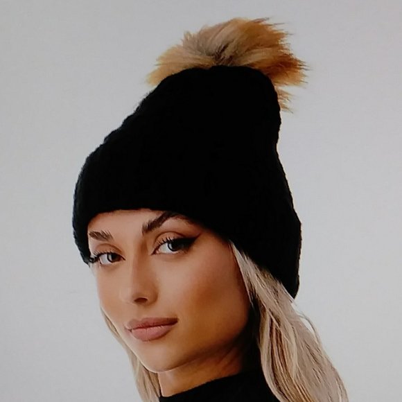 Marcus Adler Embellished Faux Fur Pom Pom Beanie - Picture 9 of 14